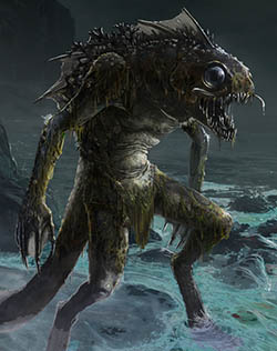 The Deep One of Cthulhu are amphibious monsters of great strength.