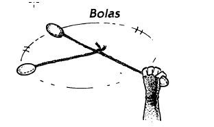 Bola weapon demonstration with the flip of the wrist.