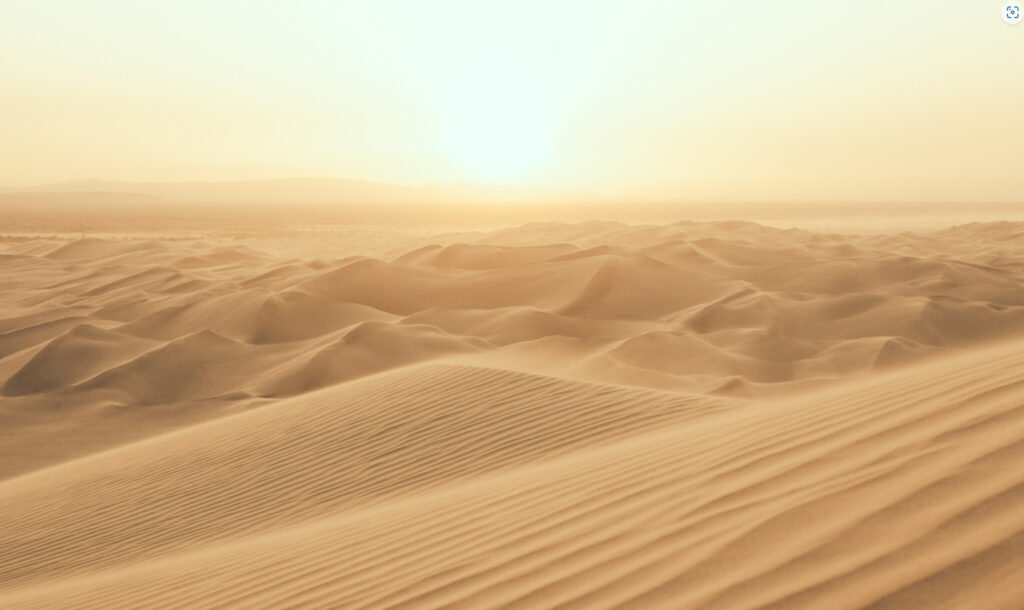 arid hot desert sun