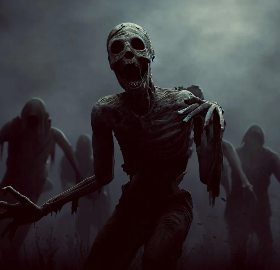 The undead zombies leading the charge at night